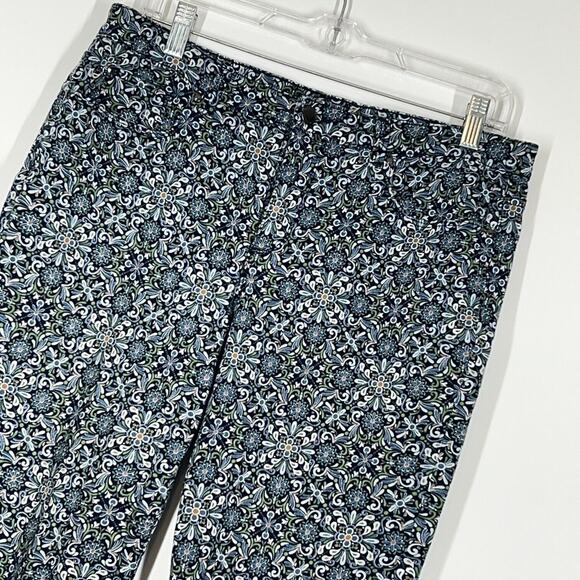 Charter Club Jeans Womens 8 Skinny Ankle Blue Multicolor Floral Boho Bristol - Picture 2 of 8